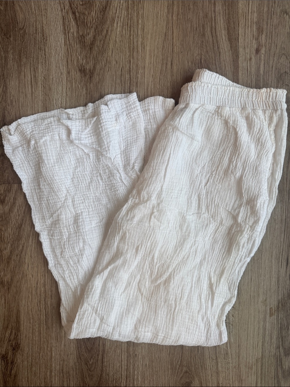 Shade & Shore White Gauze Pull-On Pants